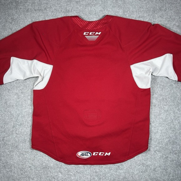 Laval Rockets Hockey jersey Men's Size 56 3XL Red AHL CCM Fighter Strap - Picture 15 of 16